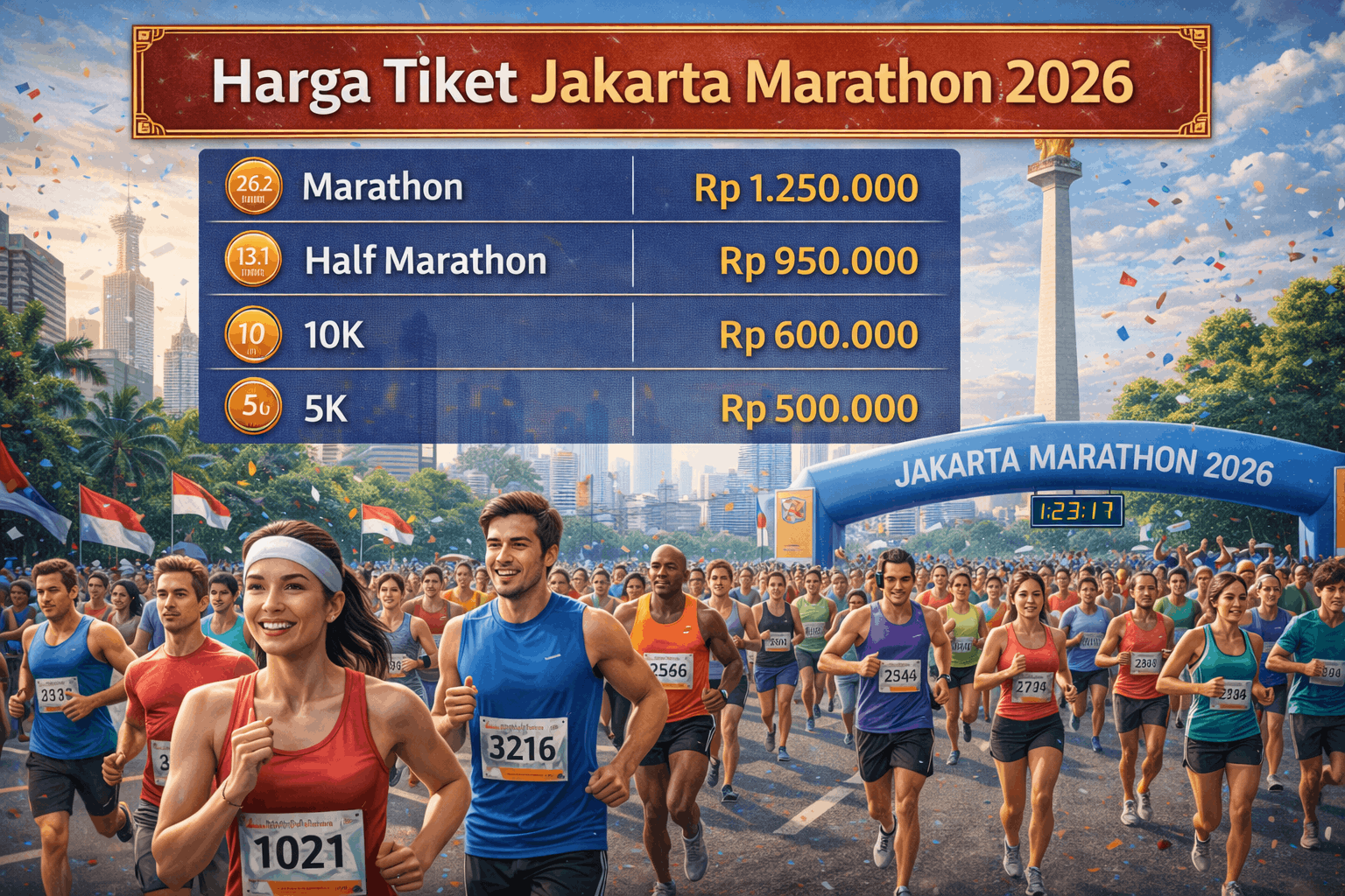 Harga Tiket Jakarta Marathon 2026 Terbaru Lengkap Jadwal Dan Cara Beli Tiket Resmi