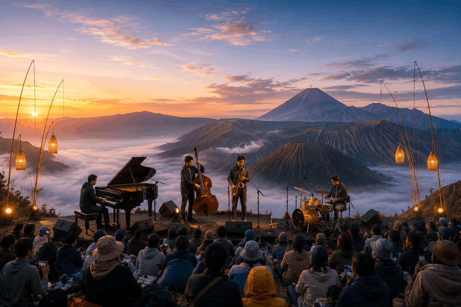 Festival Jazz Gunung Bromo Hadirkan Harmoni Musik Dan Keindahan Alam Pegunungan Yang Memikat