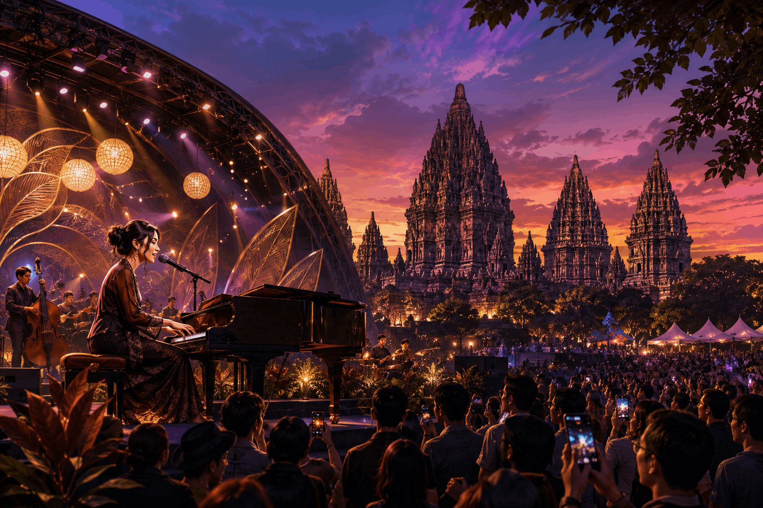 Niki Meriahkan Prambanan Jazz 2026 Dengan Penampilan Spektakuler Di Bawah Megahnya Candi Prambanan